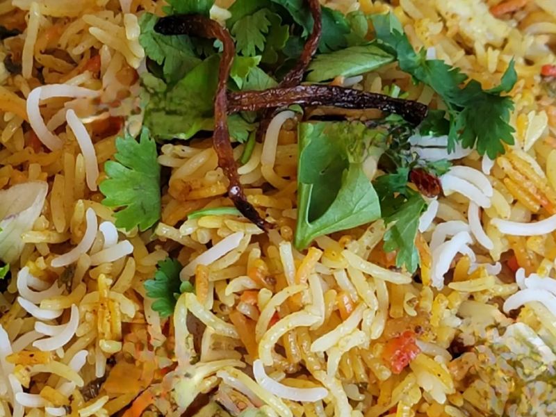 Shahi Biryani (no meat) - pan