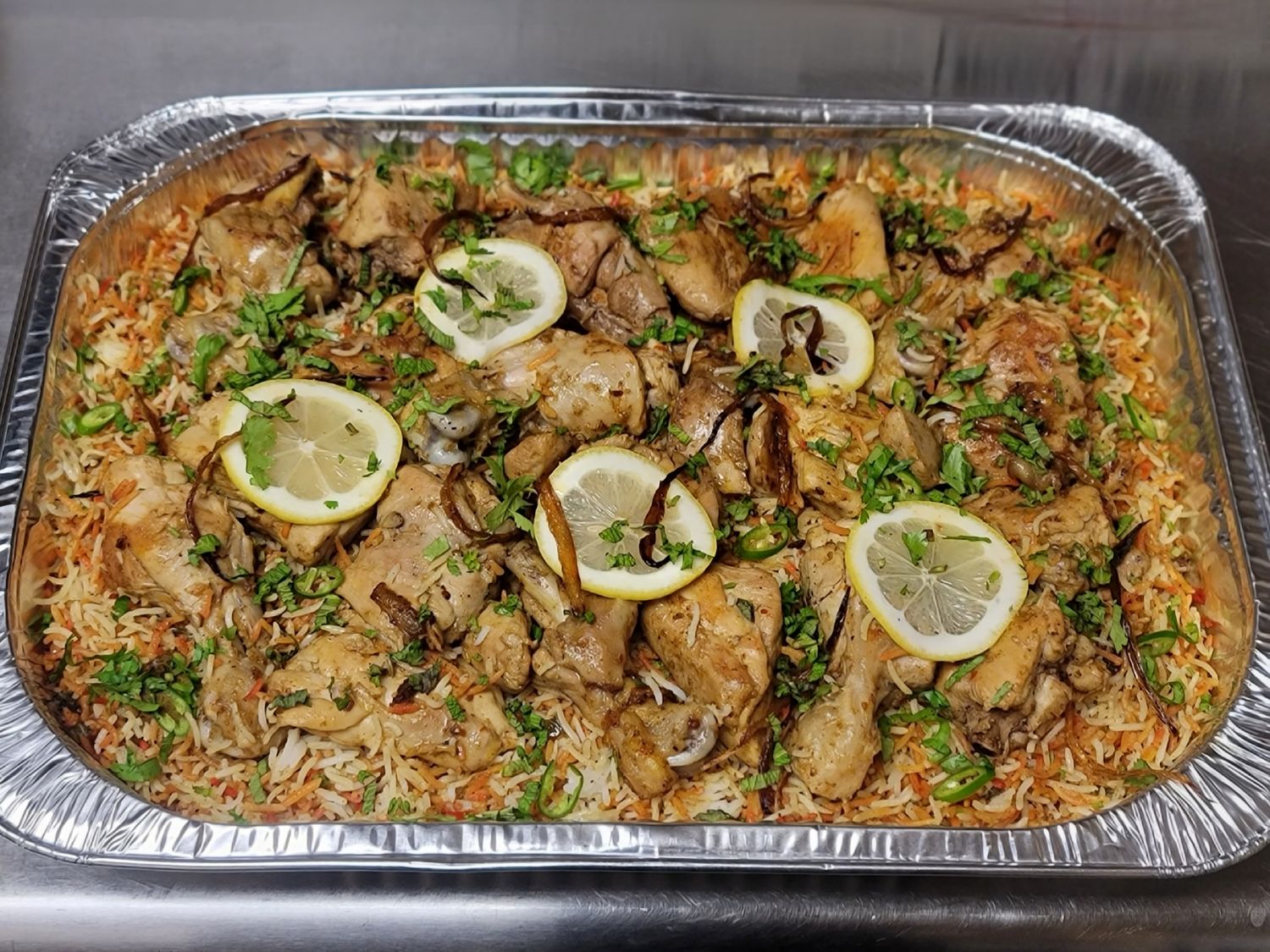 Shahi Chicken Biryani - pan