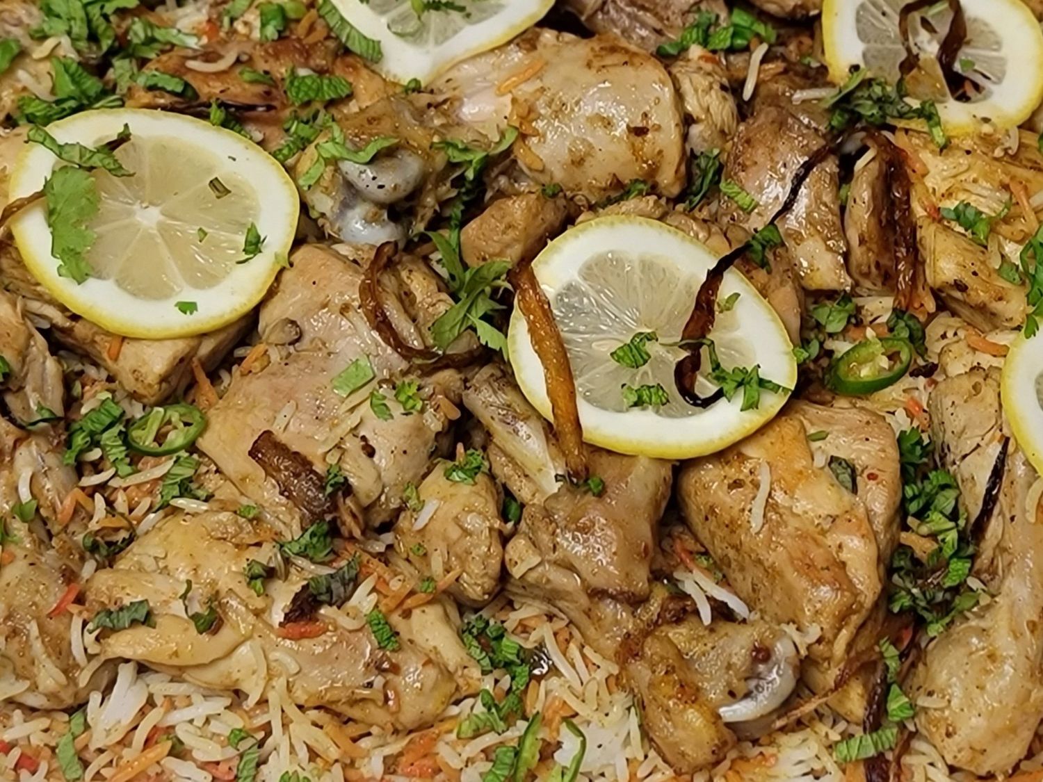 Shahi Chicken Biryani - pan
