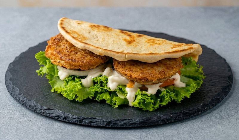 Naan sandwiches