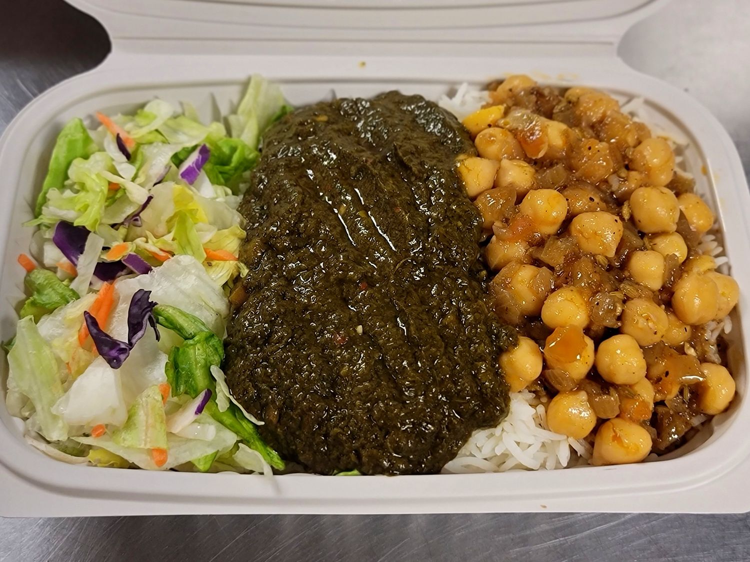 Vegan combo over Rice