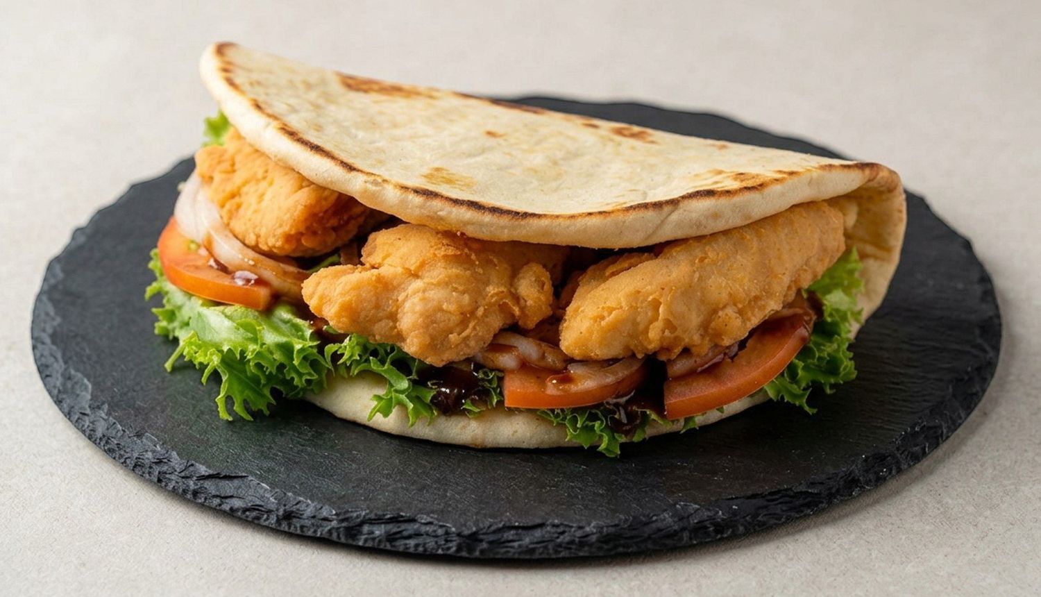 Chicken Tender Naan Sandwich