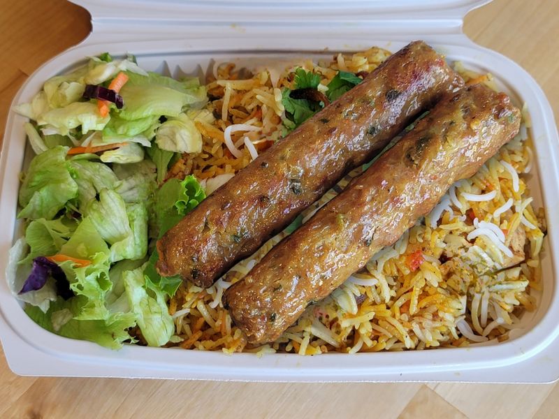 Shahi Biryani with Seekh Kababs