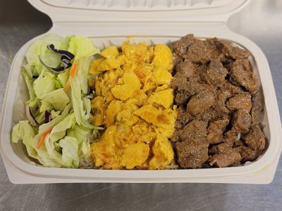 Lamb combo over Rice