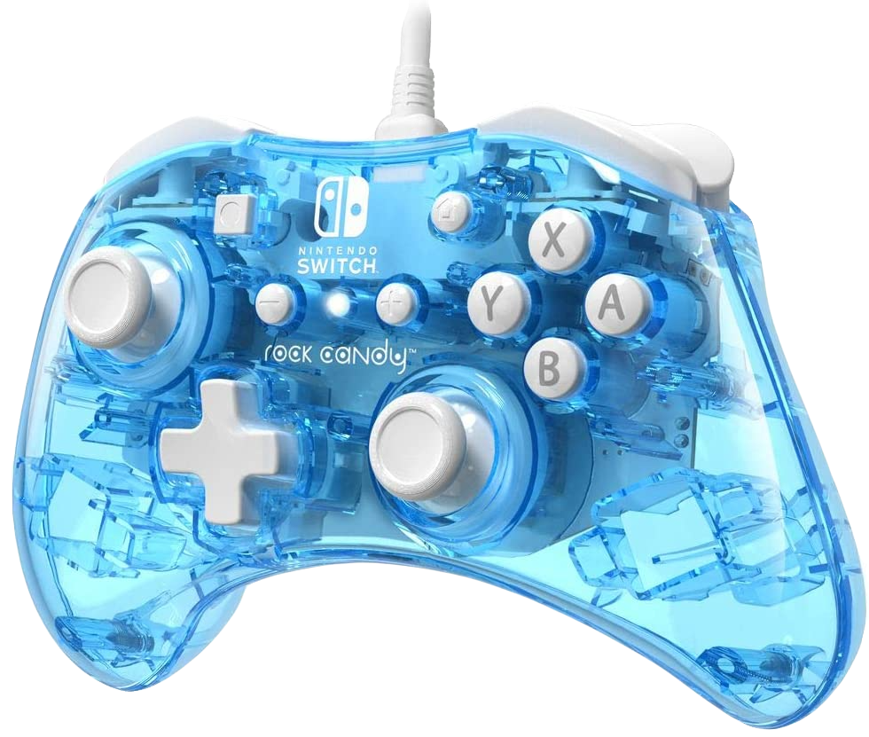 PDP Rock Candy Mini Wired Controller for Nintendo Switch, Blu-Merang, 500-181-NA-NLBL