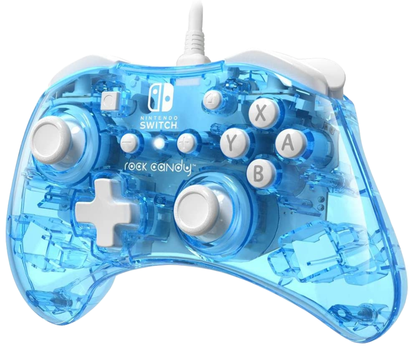 PDP Rock Candy Mini Wired Controller for Nintendo Switch, Blu-Merang, 500-181-NA-NLBL