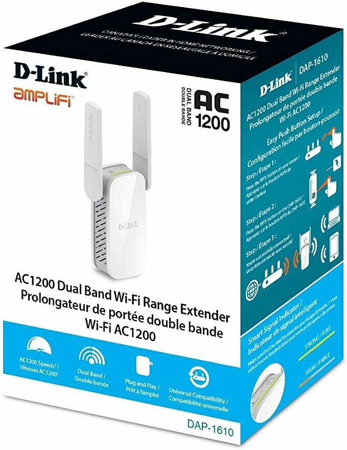 Prolongateur de portée Wi-Fi 5 maillé bibande AC1200 de D-Link (DAP-1610) - Blanc