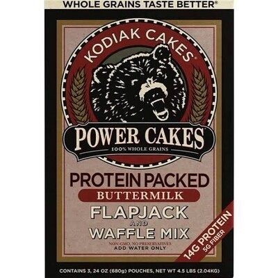 Kodiak Cakes Power Cakes: Flapjack and Waffle Mix Whole Grain Buttermilk Net Wt. 4.5 lbs