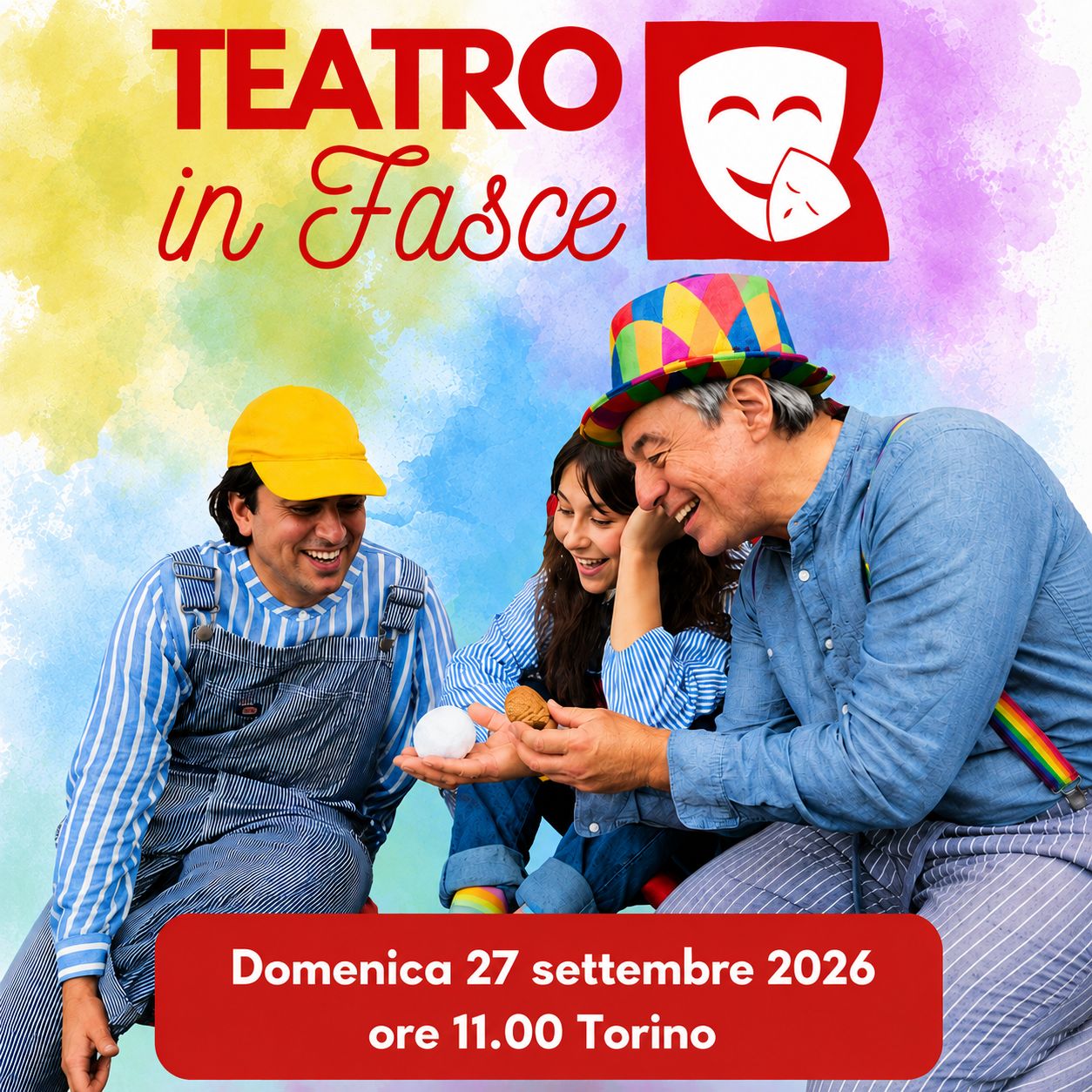 Teatro in Fasce, Torino, 27 settembre 2026, ore 11.00, 0-3 anni Teatro in Fasce, Torino, 27 settembre 2026, ore 11.00, 0-3 anni