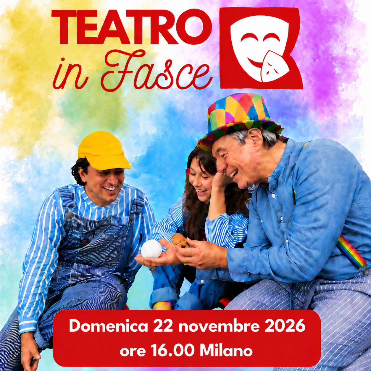 Teatro in Fasce, Milano, 22 novembre 2026, ore 16.00, 3-6 anni Teatro in Fasce, Milano, 22 novembre 2026, ore 16.00, 3-6 anni