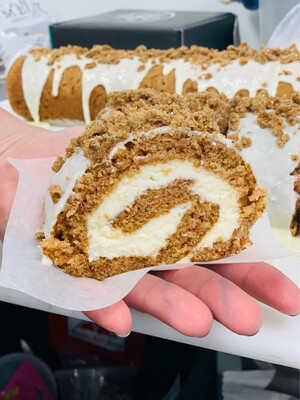 GLUTEN FREE Carrot Cake Swiss Roll
