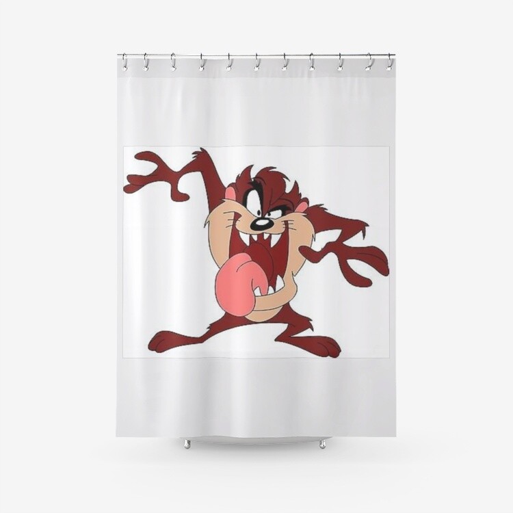 Textured Fabric Shower Curtain Printed Bathroom Curtains