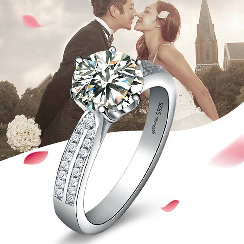Women&#39;s Ring 1pc White Copper Circular Basic Korean Fashion Daily Jewelry