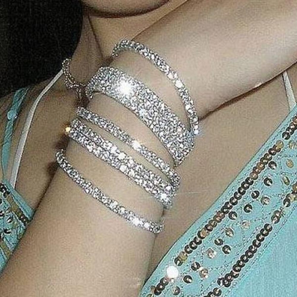 Women&#39;s Chain Bracelet Tennis Bracelet Bracelet Statement Ladies Bridal Imitation Diamond Bracelet Jewelry Rainbow / Silver For Wedding Party Anniversary Daily Masquerade Engagement Party