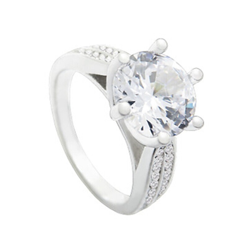 Women's Ring 1pc White Copper Circular Basic Korean Fashion Daily Jewelry