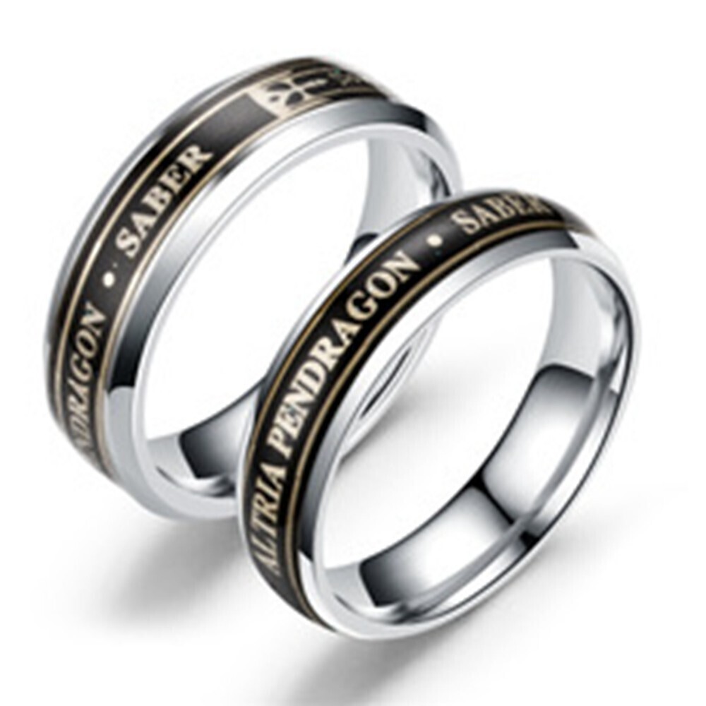 Men&#39;s Women&#39;s Band Ring Ring Tail Ring 1pc Black Silver Stainless Steel Titanium Steel Circular Classic Cartoon Party Daily Jewelry Letter Cool Lovely