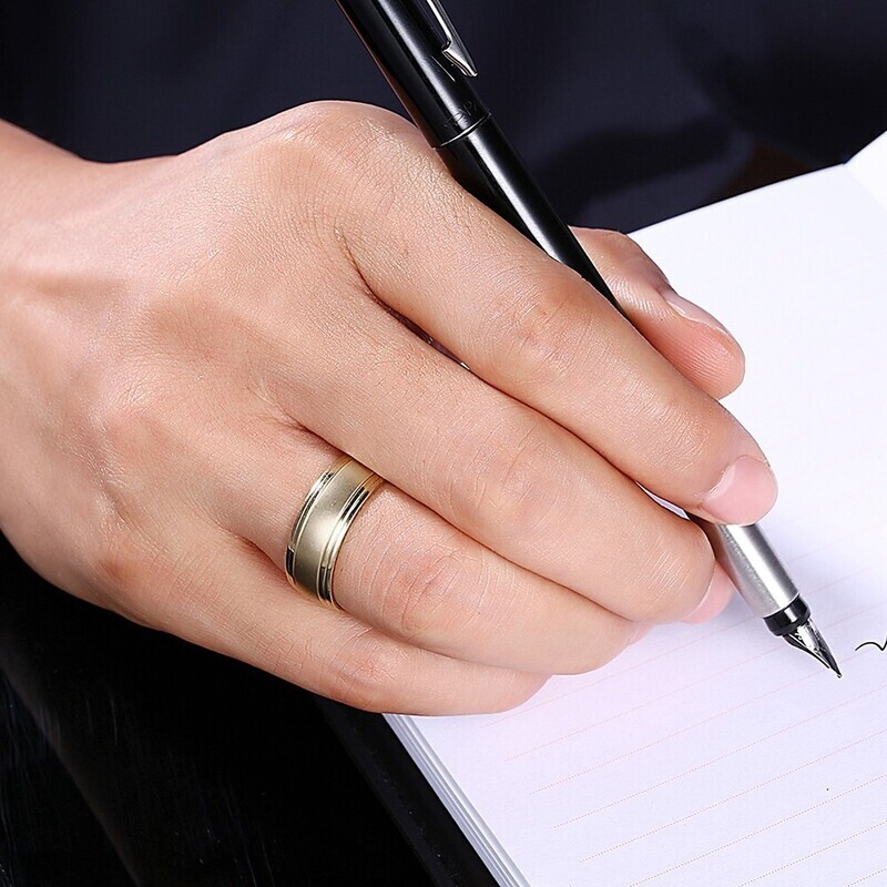 Men's Band Ring 1pc Gold Steel Stainless Circle Simple Basic Wedding Daily Jewelry Classic Creative Cool