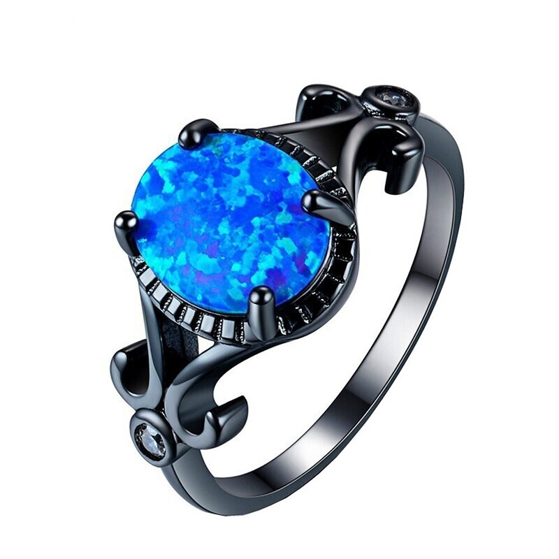 Women&#39;s Ring AAA Cubic Zirconia 1pc Blue Alloy Gift Daily Jewelry