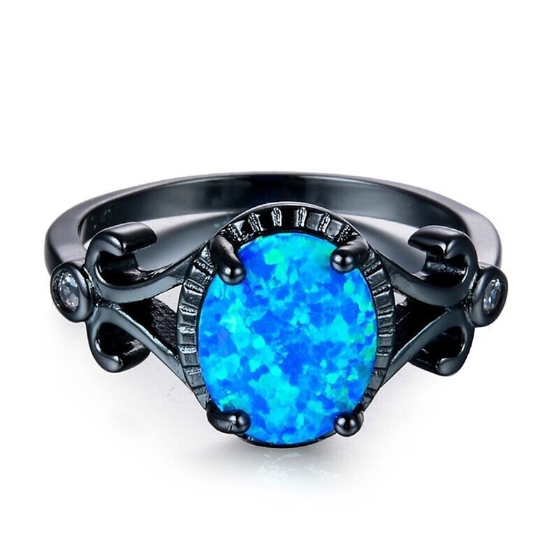 Women's Ring AAA Cubic Zirconia 1pc Blue Alloy Gift Daily Jewelry