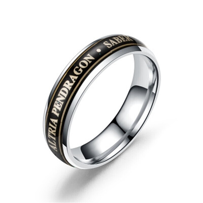 Men's Women's Band Ring Ring Tail Ring 1pc Black Silver Stainless Steel Titanium Steel Circular Classic Cartoon Party Daily Jewelry Letter Cool Lovely