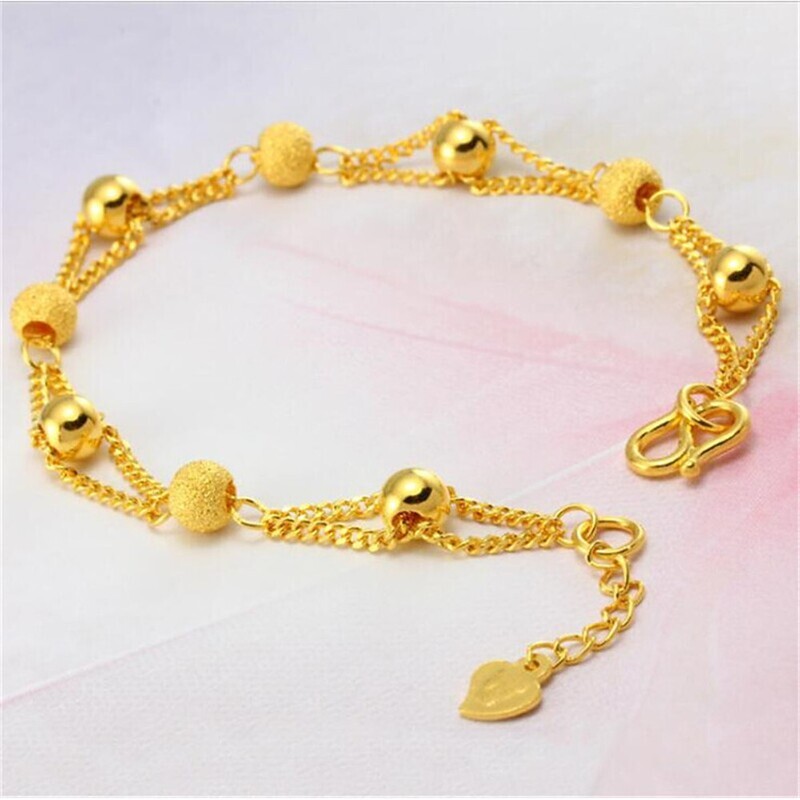 Men's Women's Chain Bracelet Geometrical Love Fashion Gold Plated Bracelet Jewelry Gold For Daily Work