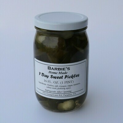 Barbies - 7 Day Sweet Pickles