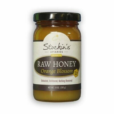 Stockins Raw Orange Blossom Honey - 10 oz