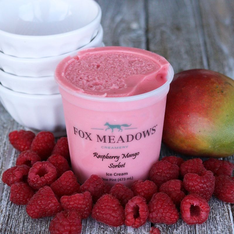 Raspberry Mango Sorbet