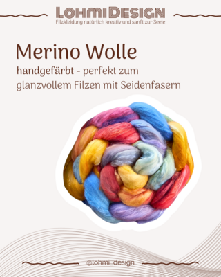 Merino Wolle- handgefärbt