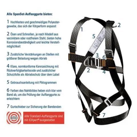 SpanSet 2-Punkt-Auffanggurt „ATLAS“ (Größe XXL bis 140kg)