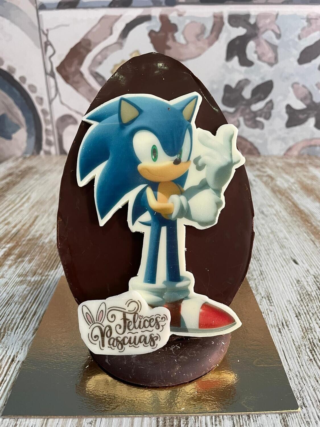 Mona medio huevo con foto Sonic