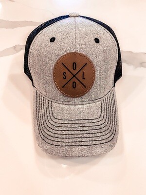SOLO Leather Patch Trucker Hat