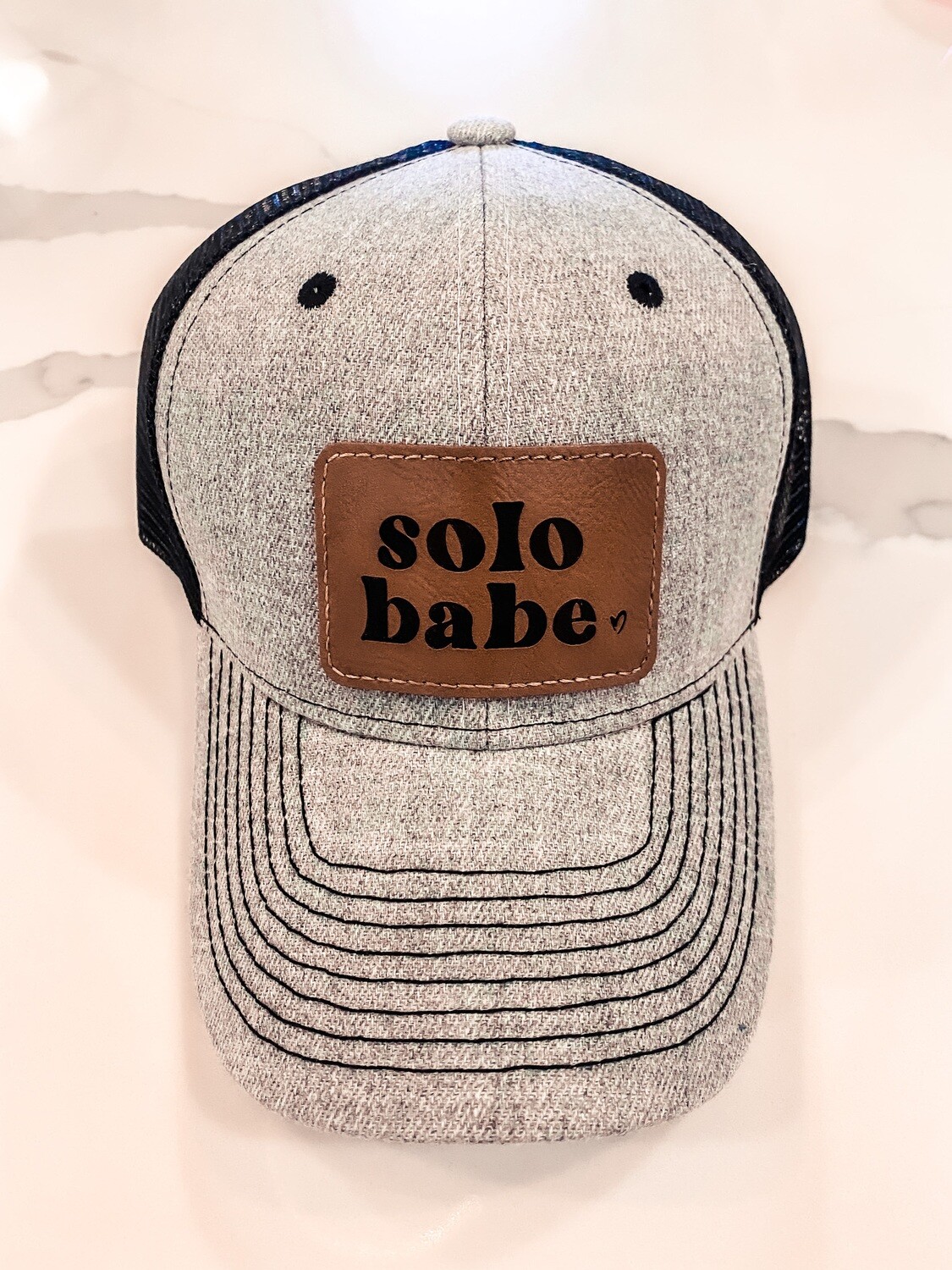 SOLO Babe Leather Patch Hat
