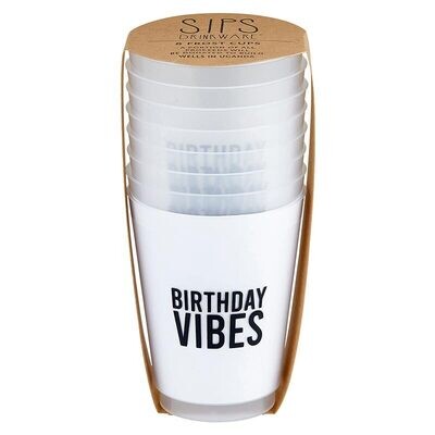"Birthday Vibes" 16 oz Frost Cup Set