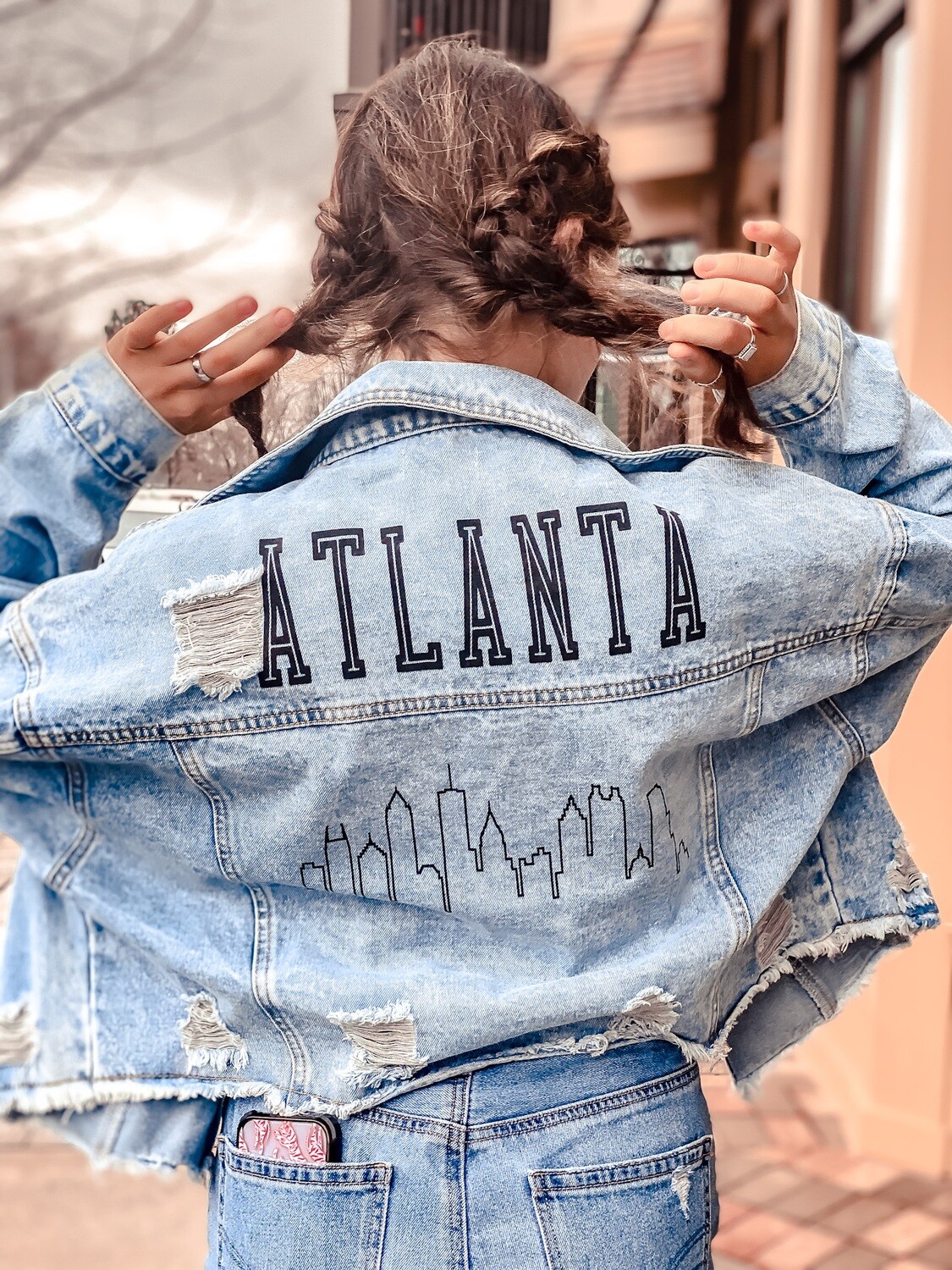 Atlanta Skyline Custom Denim Jacket