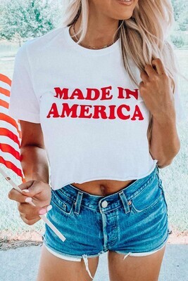 Made In America Cropped Tee