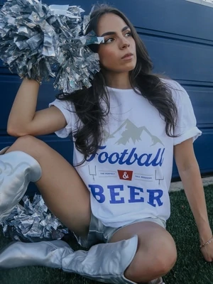 Football and Beer Graphic Tee