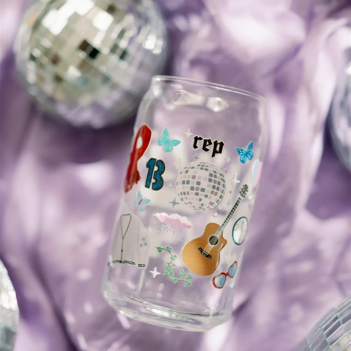 Swiftie Inspired Glass Cup
