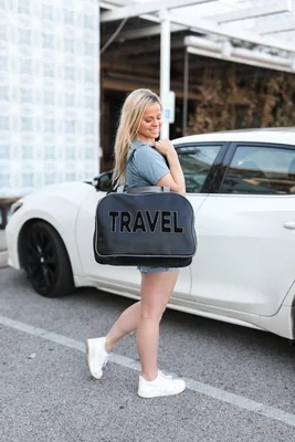 Travel Embroidered Duffle Bag