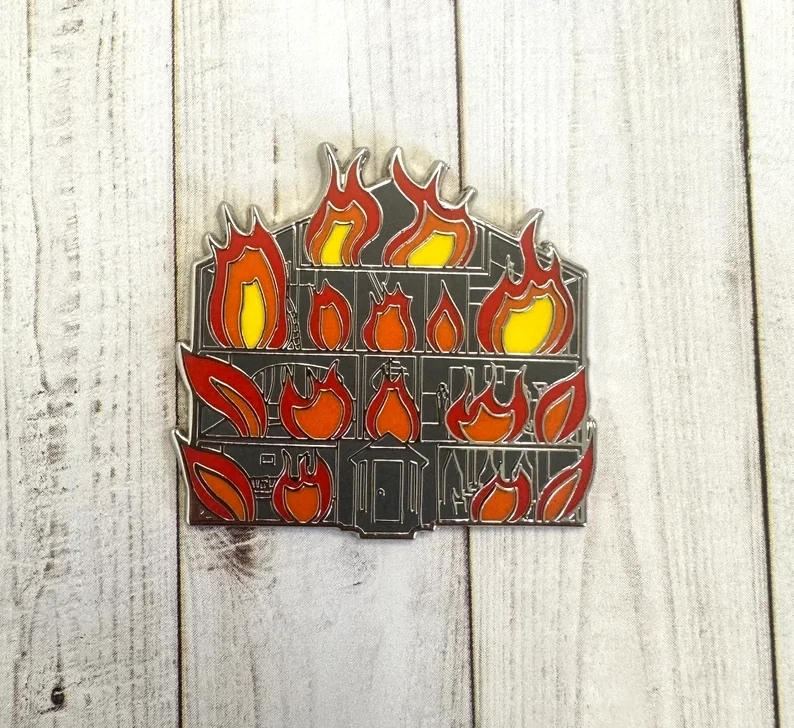 Burning Lover House Pin