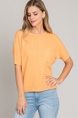 Clementine Super Soft Fine-Gauge Top