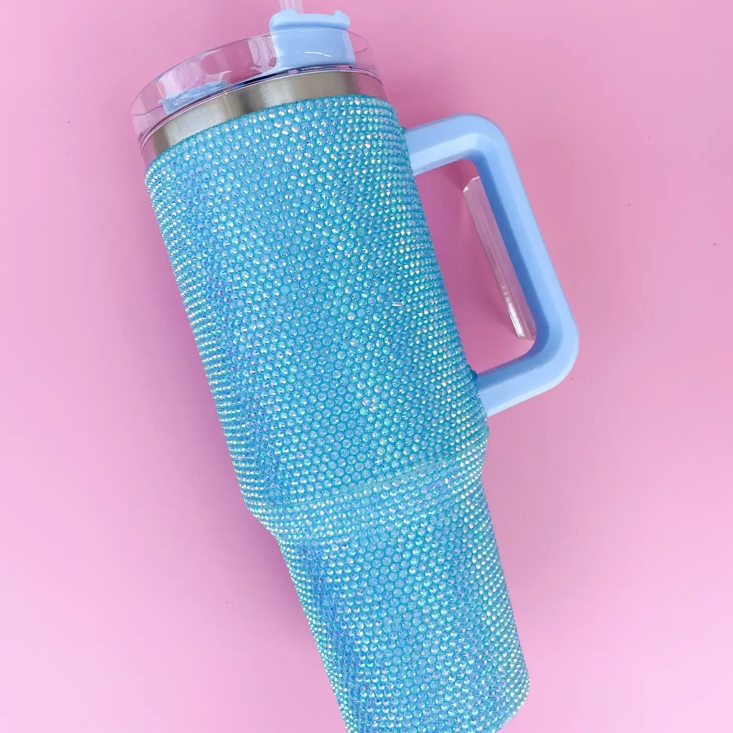 Blue Rhinestone 40 oz Tumbler