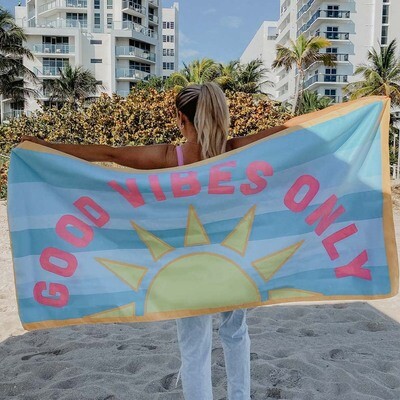 Good Vibes Only Sunshine Quick Dry Towel