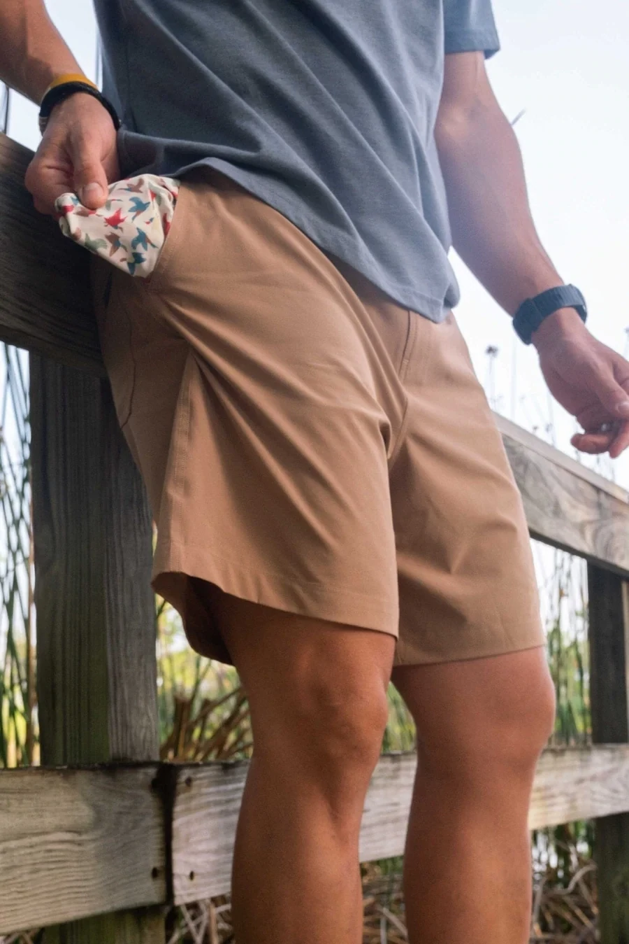 Burlebo Everyday Shorts - Desert Tan - Ducks