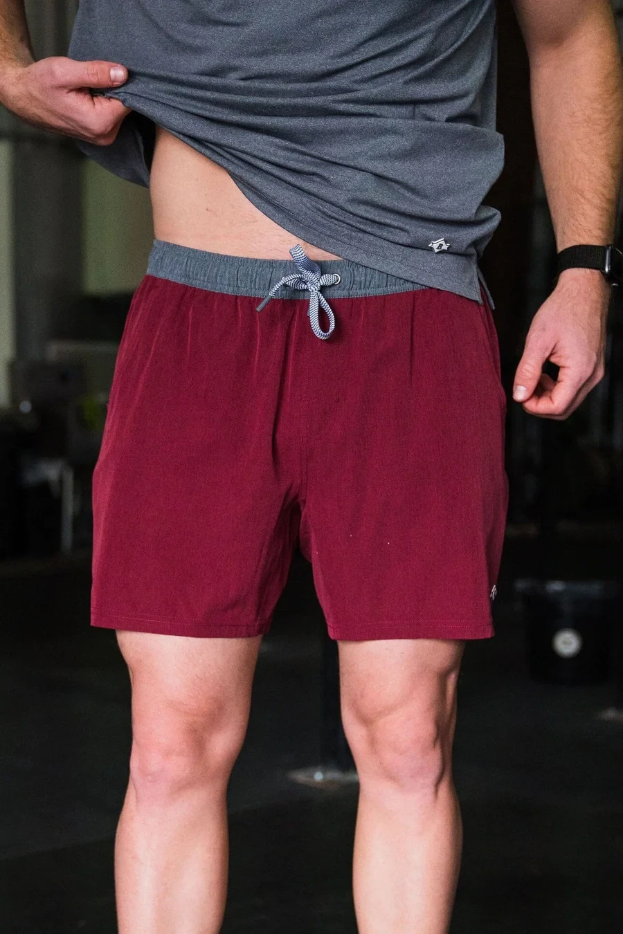 Burlebo Athletic Shorts -  Maroon - White Camo 