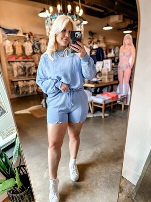 Blue Mia Jogger Shorts 