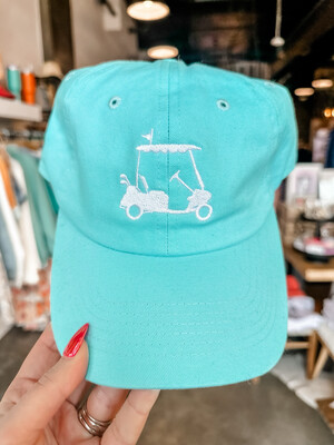 Aqua Golf Cart Ball Cap