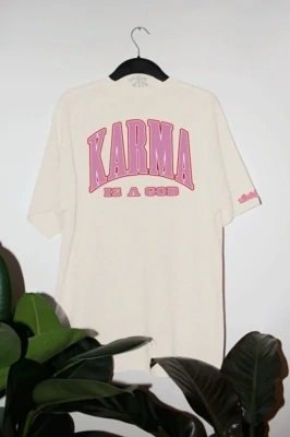 Karma Is A God Oversized Graphic T-Shirt