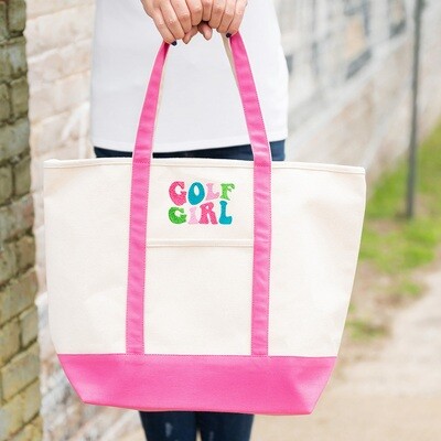 Golf Girl Canvas Tote Bag
