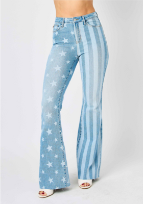 Judy Blue High Waist Stars & Stripes Flares
